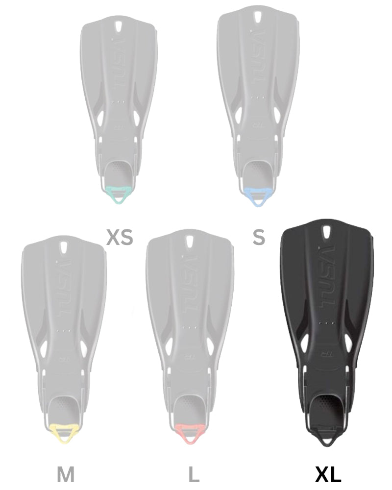 Travel Right Fins With Color heel Grip