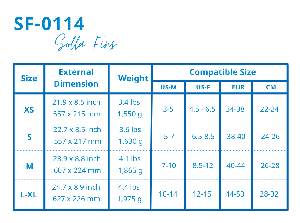 Solla Fins With Bungee Strap