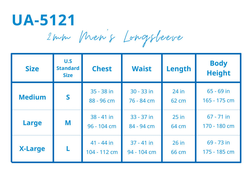 UA-5121 2mm Men's Full Zip Long Sleeve