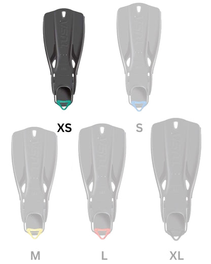 Travel Right Fins With Color heel Grip